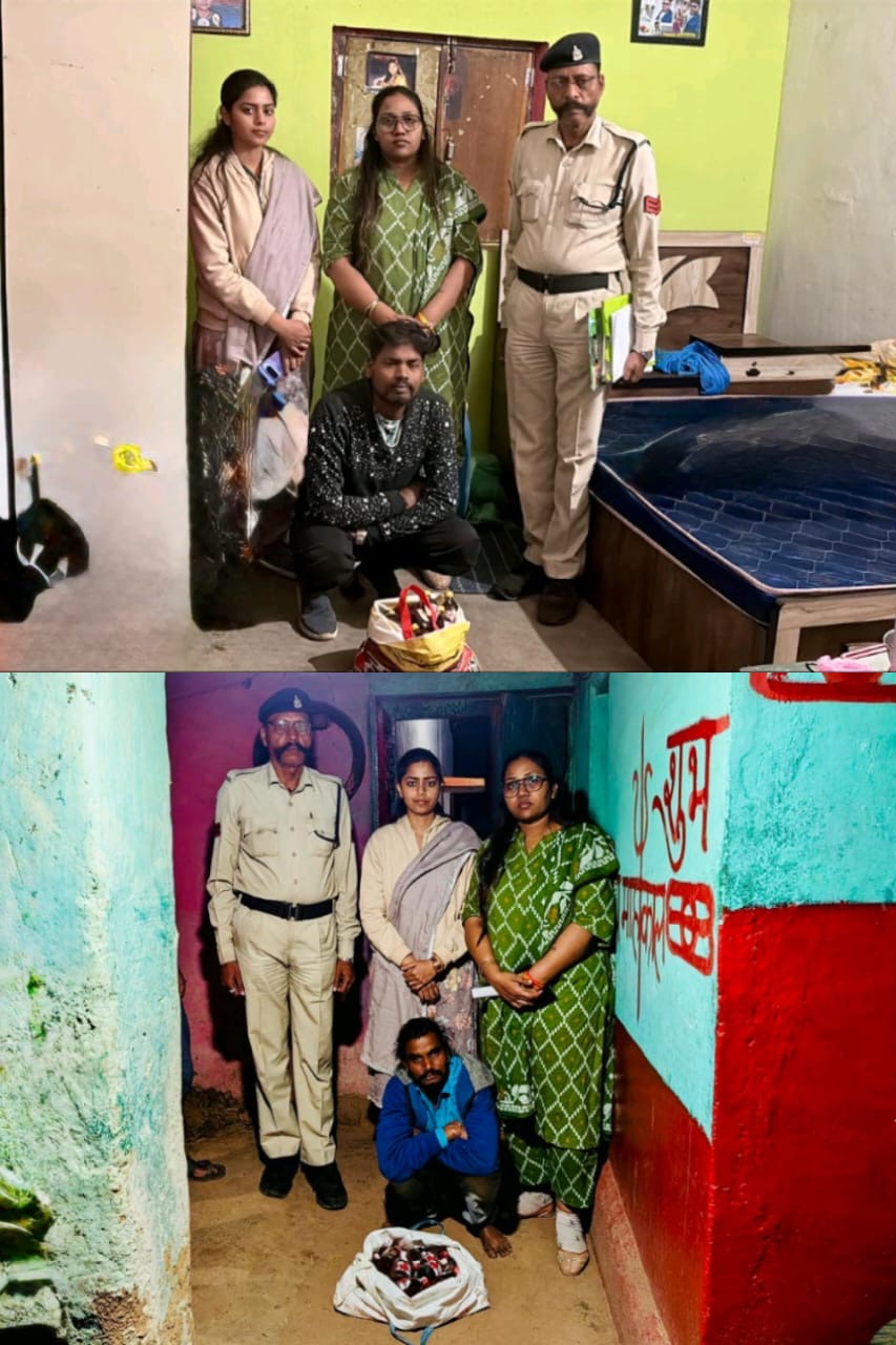 आबकारी विभाग रायपुर की बड़ी कार्रवाईअवैध मदिरा के साथ 2 आरोपी गिरफ्तार, 15.48 बल्क लीटर देशी मसाला मदिरा जप्त