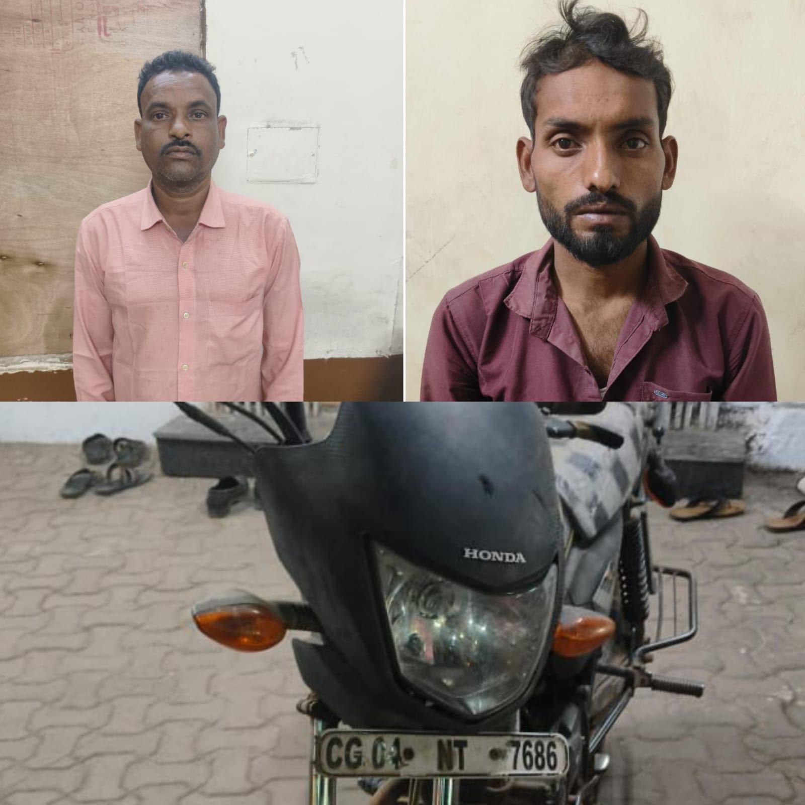 तिल्दा नेवरा से बाइक चोरी करने वाला आरोपी व खरीदार गिरफ्तार, 40 हजार की मोटर साइकिल बरामद