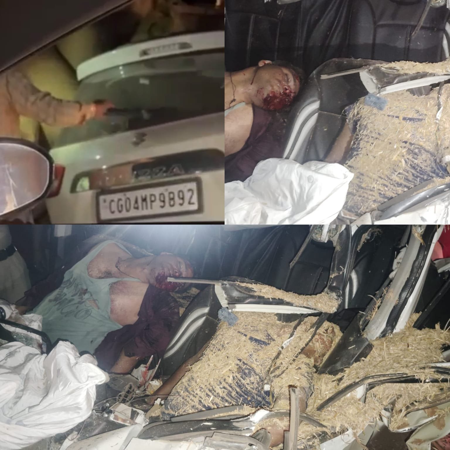 मुरा में भीषण सड़क हादसा, ब्रेजा कार पर पलटा बोरियों से भरा ट्रक, दो लोगों की मौत