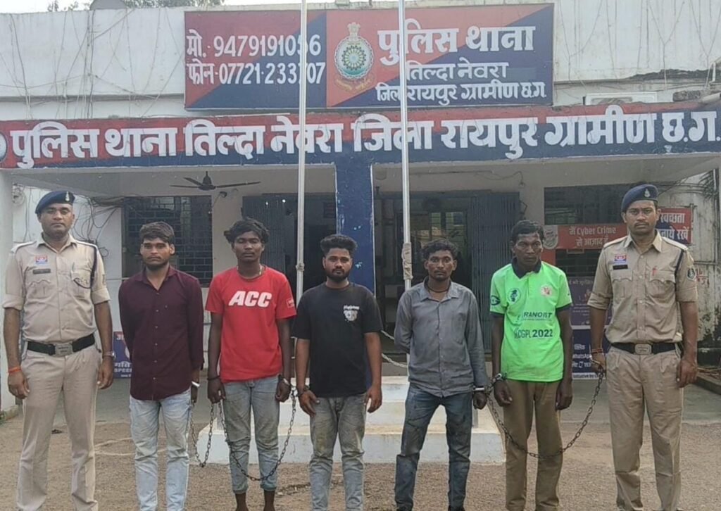 दशहरा पर्व पर शांति व्यवस्था बनाए रखने तिल्दा-नेवरा पुलिस की सख्त कार्रवाई, 5 लोगों पर प्रतिबंधात्मक कार्रवाई